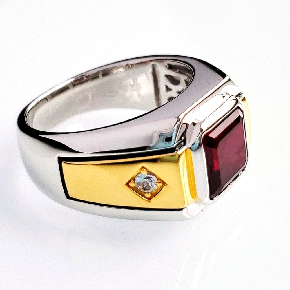 Solid Sterling Silver Men's Ring - image 6